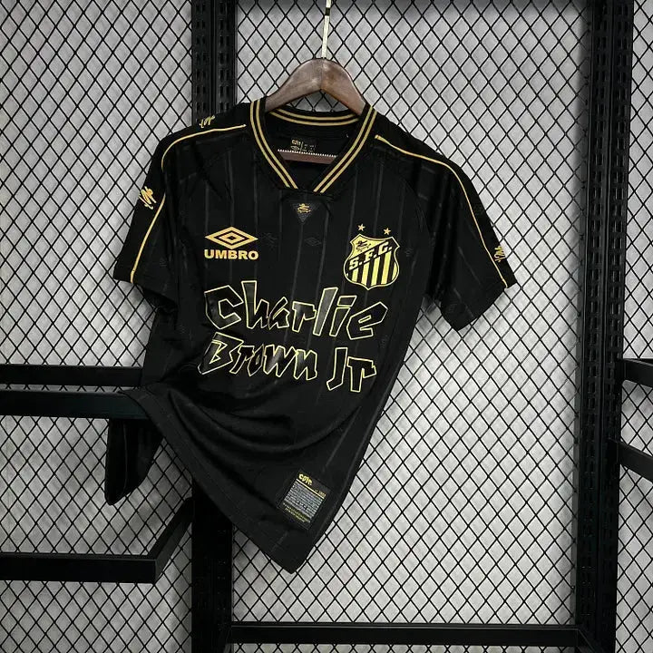 Santos maillot foot " Noir "2024 2025 "Charlie Brown Jr"