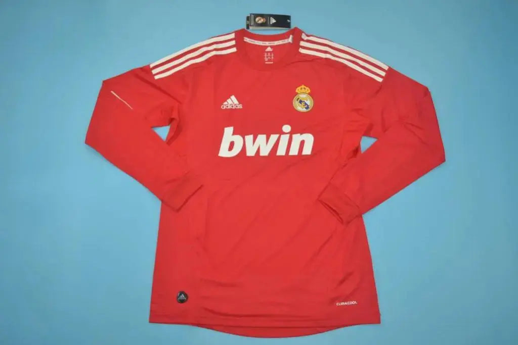 MAILLOT REAL MADRID EXTÉRIEUR 2011/2012 VERSION MANCHES LONGUES
