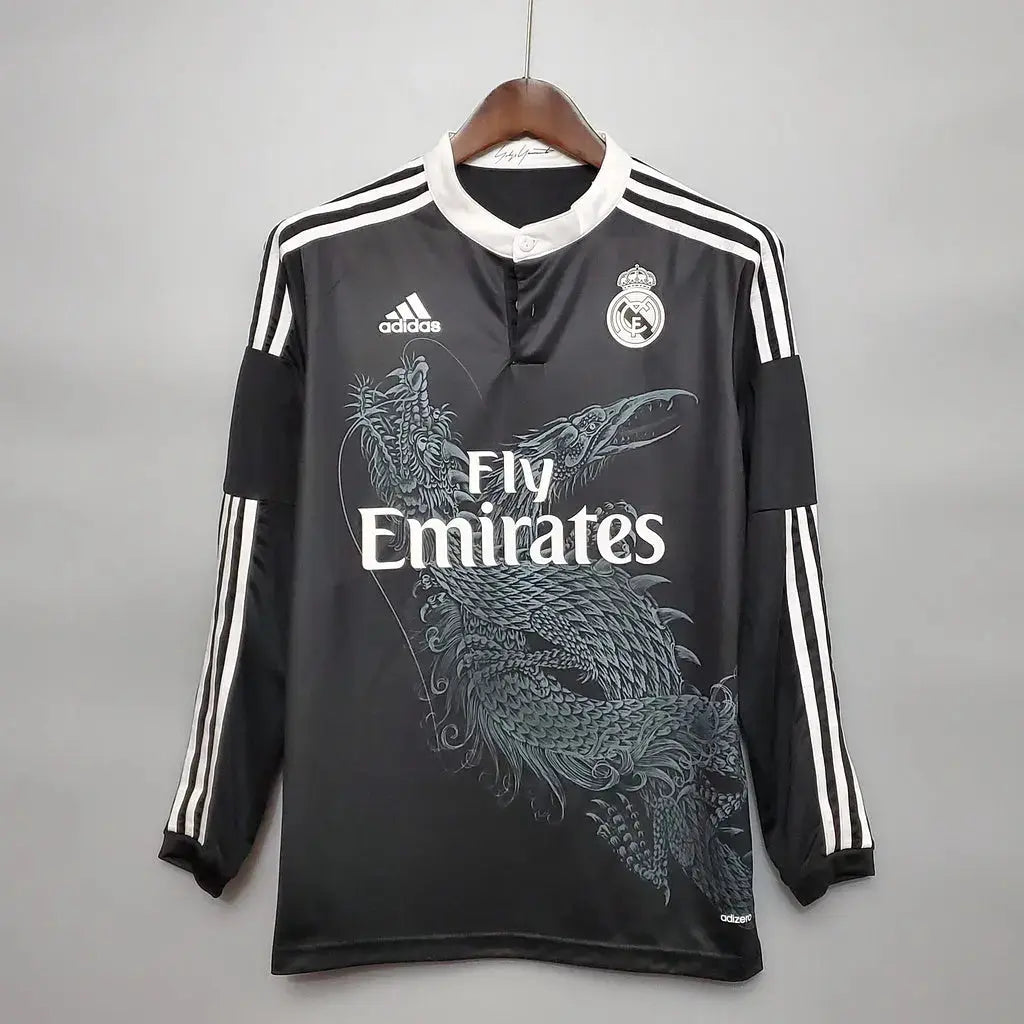 MAILLOT REAL MADRID EXTÉRIEUR 2014/2015 VERSION MANCHES LONGUES