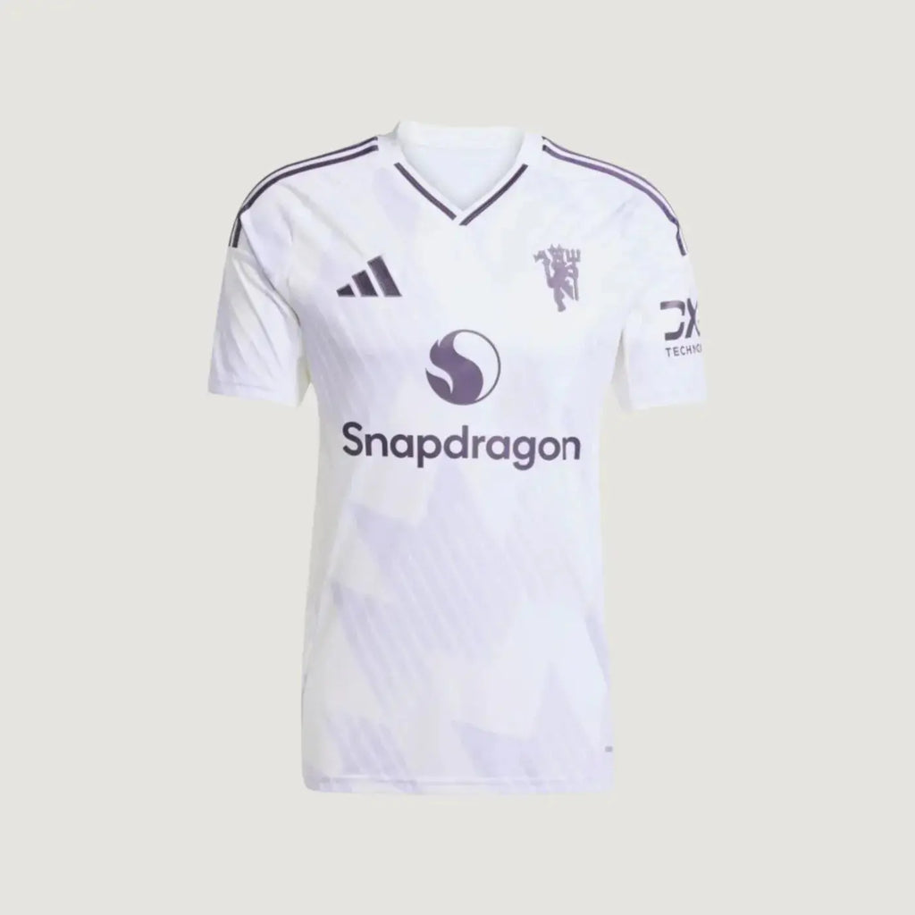 MANCHESTER UNITED–Maillot Extérieur 25/26–Blanc & Violet