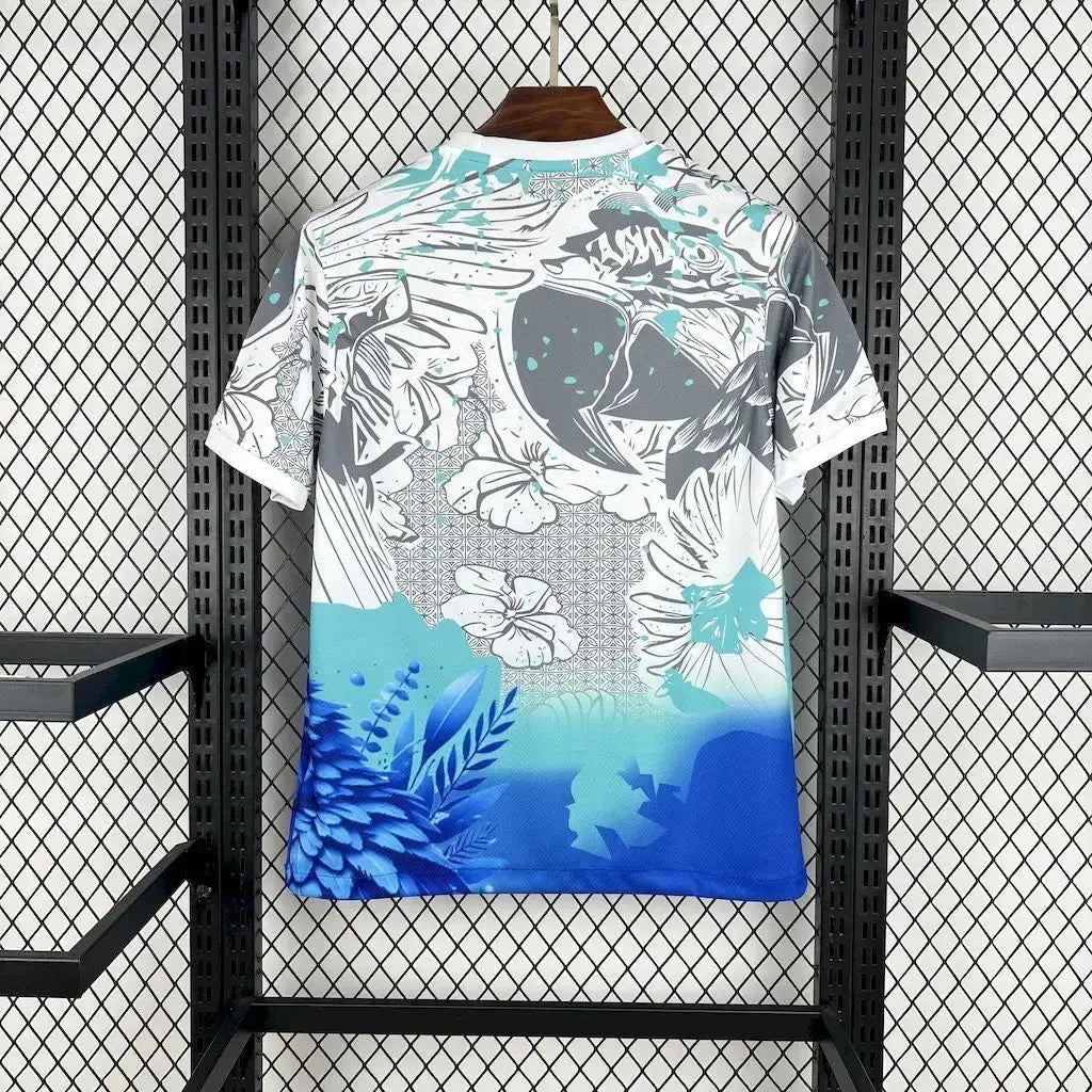 Maillot Brésil concept "Perroquet" bleu 2025/2026