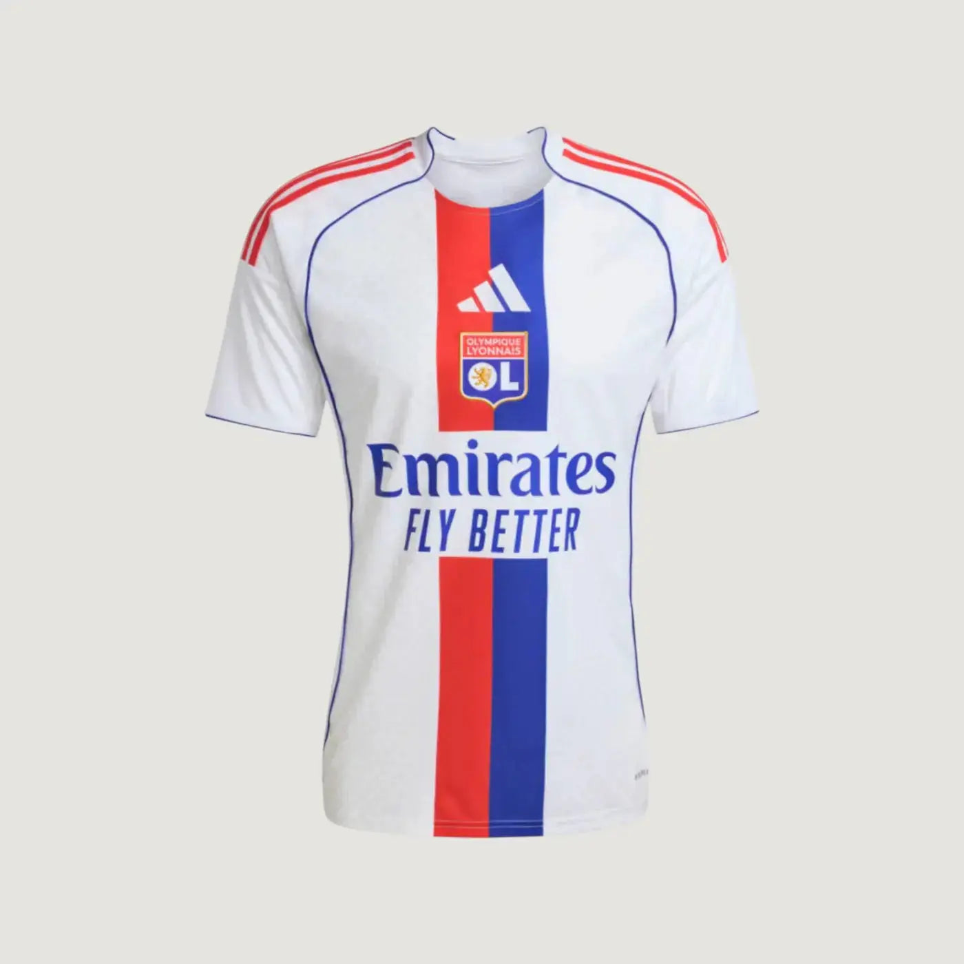 Olympique Lyonnais–Maillot Extérieur 25/26–Bleu & Rouge