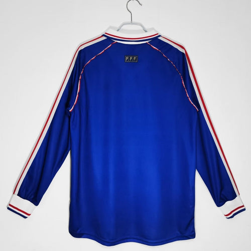 1998 Maillot Retro France Domicile  Manches Longues
